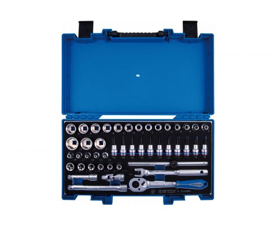 Набор торцевых головок с принадлежностями 3/8"" KING TONY шестигранные, 6-24 мм, 45 предметов 3545MRV 