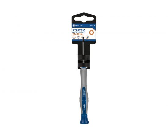 Отвертка для точных работ T4 х 50 мм CR-V, подвес КОБАЛЬТ Ultra Grip 245-329 