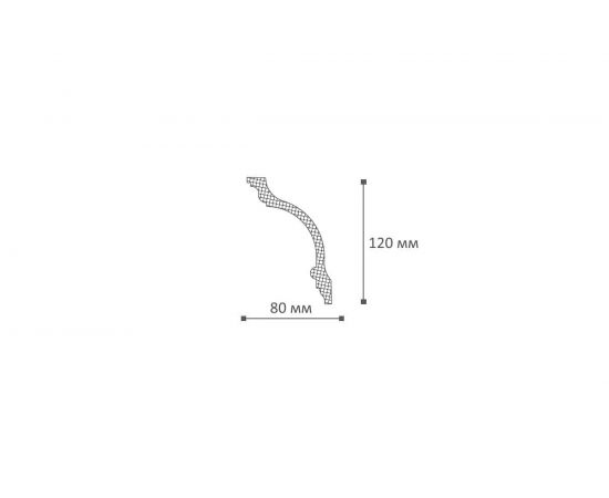 Карниз потолочный NOMASTYL (2000х80х120 мм) NMC GV – изображение 2
