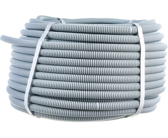 Гофрированная труба Промрукав ПВХ легкая 350 Н серая д16 50м PR.011631м – изображение 2