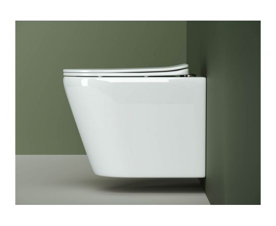 Подвесной унитаз Ceramica Nova HIGHLIGHT Rimless, с крепежом CN1804 – изображение 2