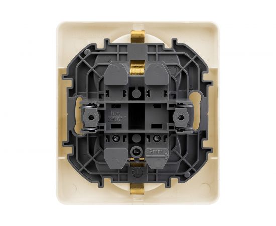 Розетка Legrand 2x2К+З - немецкий стандарт - 16 А - 250 В - INSPIRIA - слоновая кость 673751 – изображение 3