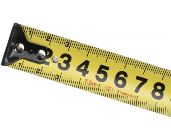 Рулетка ЭВРИКА 7.5м 25мм SILVER металлический корпус с двумя фиксаторами ER-41725 – изображение 3