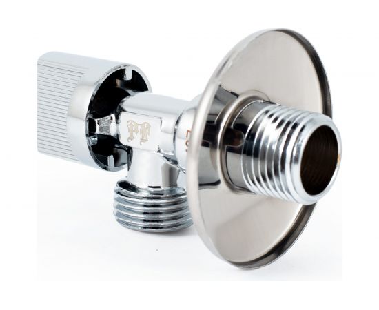 Угловой шаровой кран PROFACTOR NEW PF CHROME н/н 1/2 дюйма х 1/2 дюйма PF BAV 357 – изображение 3