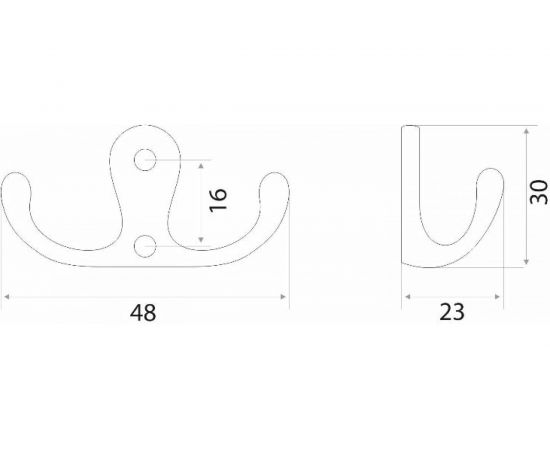 Двойной крючок Trodos 04.11.10 малый, дерево 302033 – изображение 4