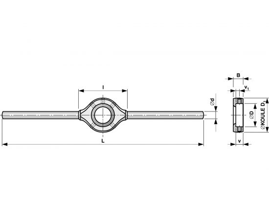 Ручной вороток на плашку D=20 мм Kinex 3053403020 – изображение 4