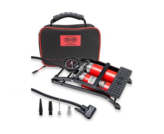 Ножной насос Heyner двойной, с ресивером, с манометром LUX, 10 бар 22500N – изображение 4