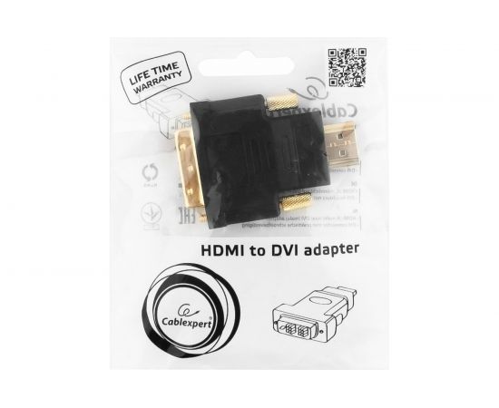 Переходник Cablexpert HDMI-DVI, 19M/19M, пакет, золотые разъемы A-HDMI-DVI-1 – изображение 4