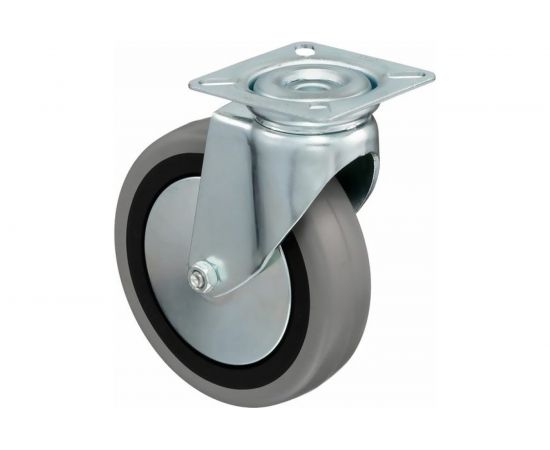 Колесо с вращающейся опорой и пластиной крепления (100 мм; 55 кг) Tellure rota 374104 – изображение 4