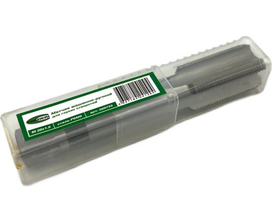 Машинно-ручной метчик TORNERI М22х1.5 Р6М5 для глухих отверстий 028733 – изображение 5