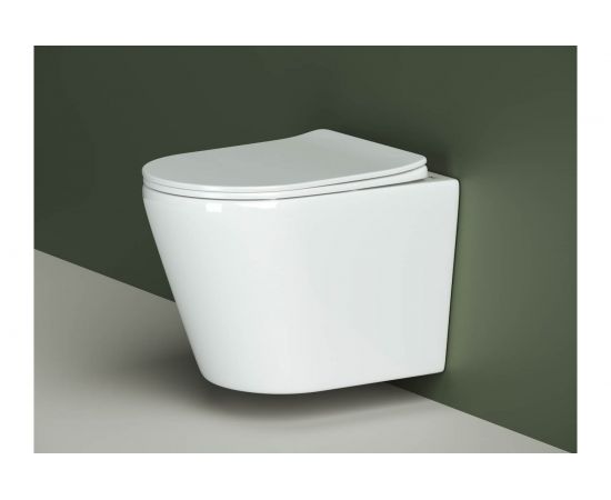 Подвесной унитаз Ceramica Nova HIGHLIGHT Rimless, с крепежом CN1804 – изображение 6
