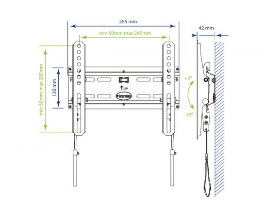 Кронштейн для телевизоров KROMAX FLAT-6 new black 26012 – изображение 6