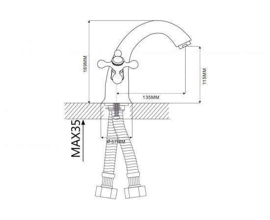 Смеситель для раковины Ekko E10019 – изображение 6