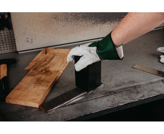 Комбинированные кожаные перчатки с усилением ладони Jeta Safety Sigmar Max, серый/зеленый, р.XL JSL-401-10/XL – изображение 8