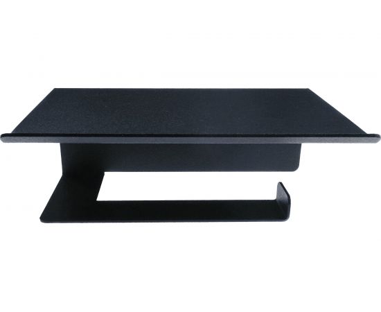 Держатель для туалетной бумаги EMBODIMENT с полкой для хранения, черный EMB-TP-B-B 