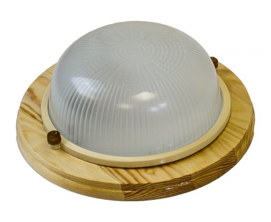 Светильник ЭРА НБО 0360011 Кантри, дерево/стекло, IP54, E27, max 60Вт, D220, КРУГ, ОРЕХ, 8/112 Б0048413 