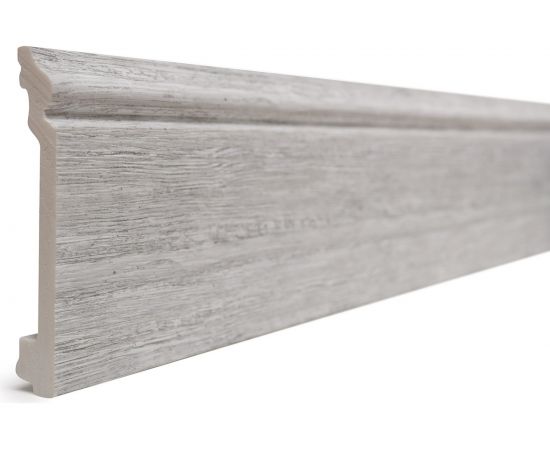 Напольный плинтус Decor-Dizayn ударопрочный влагостойкий цвет дуб беленый 100Х16Х2400 мм 701-89SH 