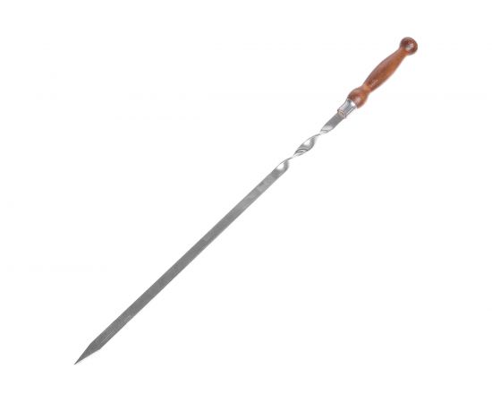 Шампур с деревянной лакированной ручкой СИМАЛЕНД 700x15x3 мм 3310261 