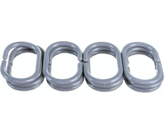 Пластиковые кольца для штор Аквалиния серые, 12 шт. 81-002 