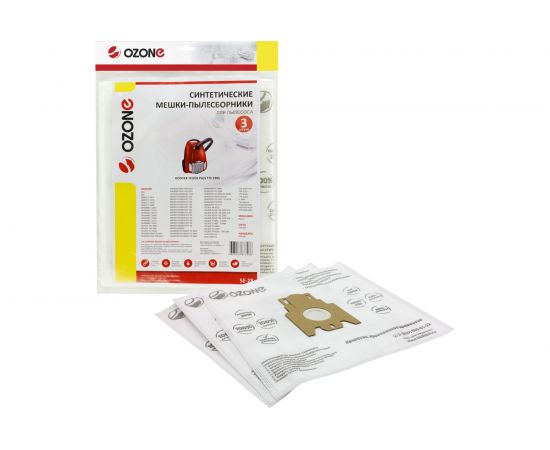 Мешки-пылесборники синтетические для пылесосов HOOVER (3 шт.) OZONE SE-28 