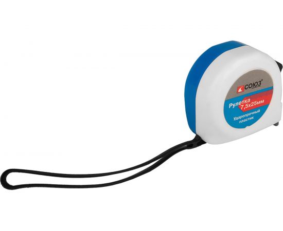 Рулетка 7,5x25мм пластиковый корпус Союз 20825 