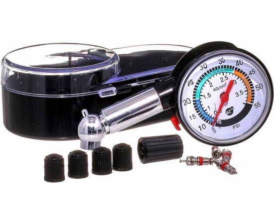 Механический манометр A2DM кейс, набор золотников с колпачками, экстрактор 121002 