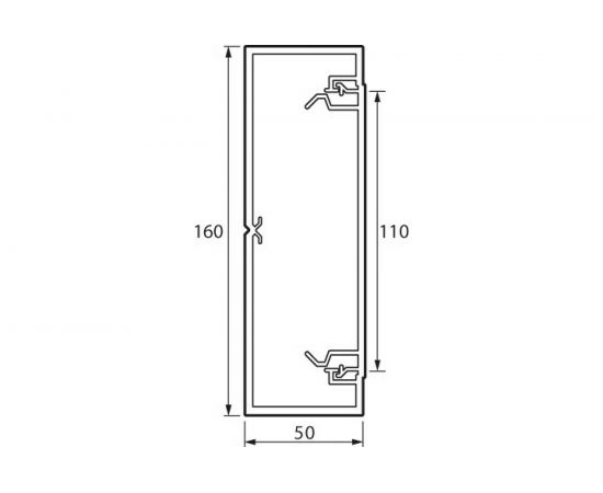 Кабель-канал Legrand Metra - 160x50 - 2 метра - с крышкой - белый 638083 – изображение 2
