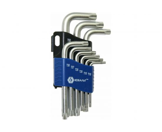 Набор ключей угловых Tamper TORX КОБАЛЬТ 020406-09 – изображение 2