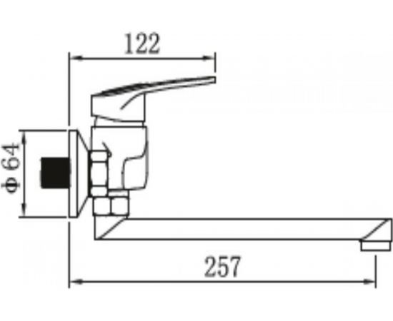 Универсальный смеситель Potato с прямым изливом P46215 – изображение 2