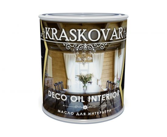Масло для интерьера Kraskovar Deco Oil Interior орех 0,75л 1098 – изображение 2
