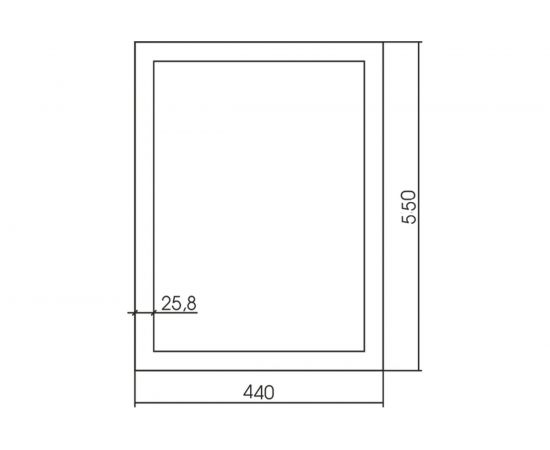 Зеркало MIXLINE ""Магнат"" серебро, 440x550 ШВ., полистирол 547297 – изображение 2