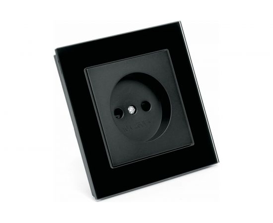 1-местная розетка STEKKER с защитной шторкой без заземления, 250В, 10А, Катрин, GLS10-7009-05, черный 39512 – изображение 2