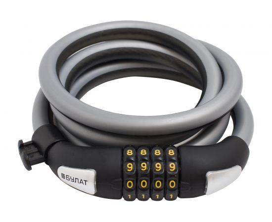 Навесной замок БУЛАТ ВС 557 (15х1500 мм; кодовый с тросом; с креплением на раму велосипеда) 14035 – изображение 3