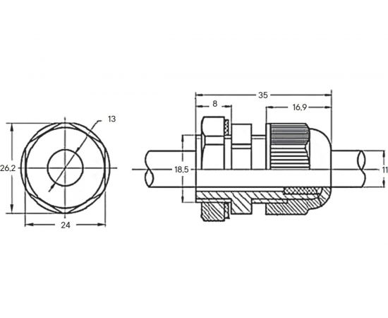 Сальник DKC PG-11 5-10 IP68 4шт 52700R – изображение 3