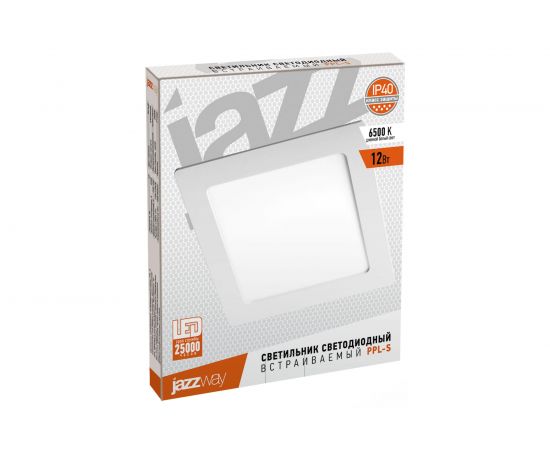 Встраиваемый светильник Jazzway PPL-S 12w 6500K IP40 WH 170мм квадратный 5008366A – изображение 3