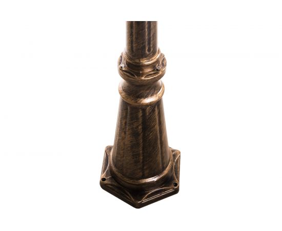 Садово-парковый светильник, столб круглый 2*60W 230V E27, черное золото Feron PL3808 11385 – изображение 3