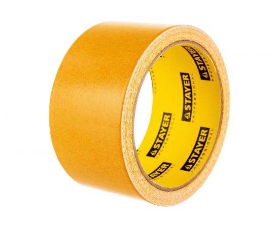 Лента клеящая двухсторонняя ""PROFI"" (50 мм; 10 м) укрепленная тканью Stayer 1217-10 – изображение 4