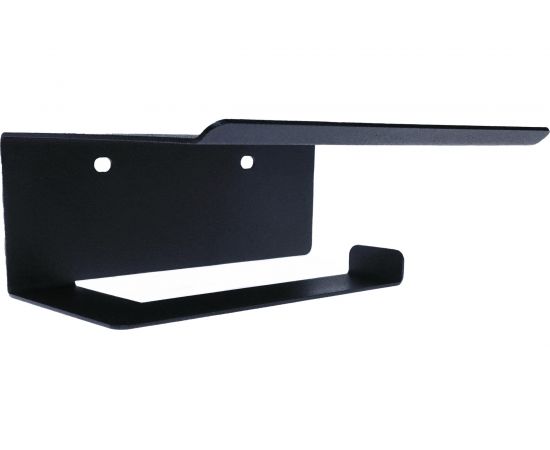 Держатель для туалетной бумаги EMBODIMENT с полкой для хранения, черный EMB-TP-B-B – изображение 5