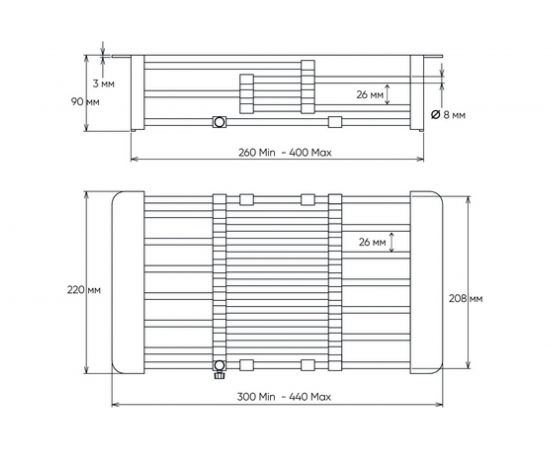 Универсальный коландер mixline телескопический, 260х440 мм 541458 – изображение 5