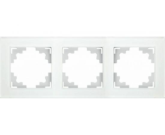 3-местная горизонтальная рамка STEKKER GFR00-7003-01 серия Катрин, белый 39256 