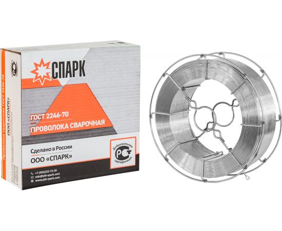 Проволока сварочная Св-04x19Н9 2 мм на катушке К300-52 (BS300) СПАРК 4673727887740 