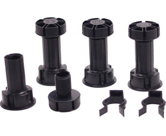 Комплект для кухонного цоколя ООО ДЕКОПЛИНТ 100 мм (цокольная ножка - 4 шт., клипса - 2 шт.) Комплект для цоколя 