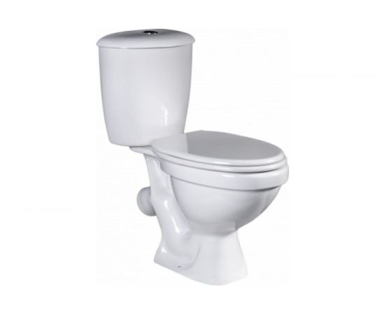 Унитаз-компакт Универсал ЦОП, косой выпуск, 1 режим, сидение полипропилен 438482 