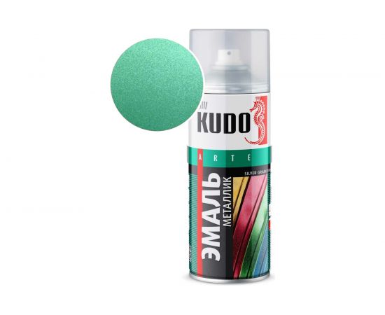 Эмаль KUDO аэрозоль универсальная металлик зеленая 520 мл 1054 11604445 