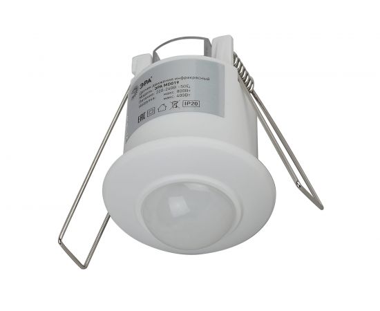 Датчик движения ЭРА MD 019 белый, 800Вт, 360 градусов, 6М, IP Б0044167 