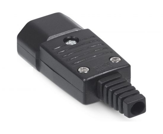 Разборная вилка Cabeus С14 10А, 250 V, черная IEC-320-C14 – изображение 2
