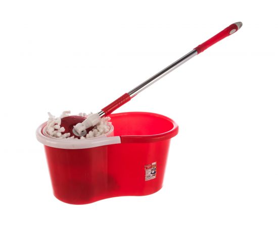 Набор МОП КОШКИН ДОМ ведро 9л, швабра, отжим юла, насадка 30-10-004 – изображение 2