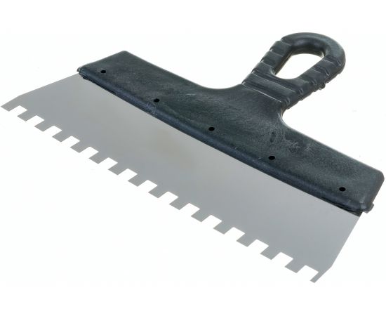 Фасадный зубчатый шпатель (250 мм, нержавеющая сталь, 8 мм) Biber 35216 тов-048250 – изображение 2