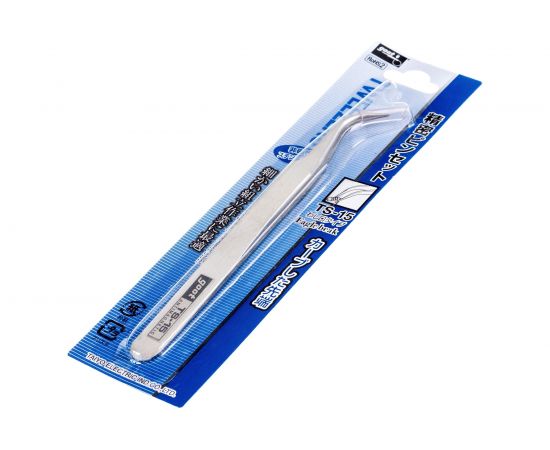 Пинцет goot TS-15 из нержавеющей стали, загнутый, антимагнитный 6252 – изображение 2