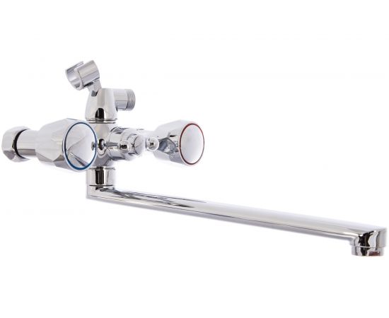 Смеситель для ванны ROEGEN 1/2"" м/к, плоский излив RR120B – изображение 2